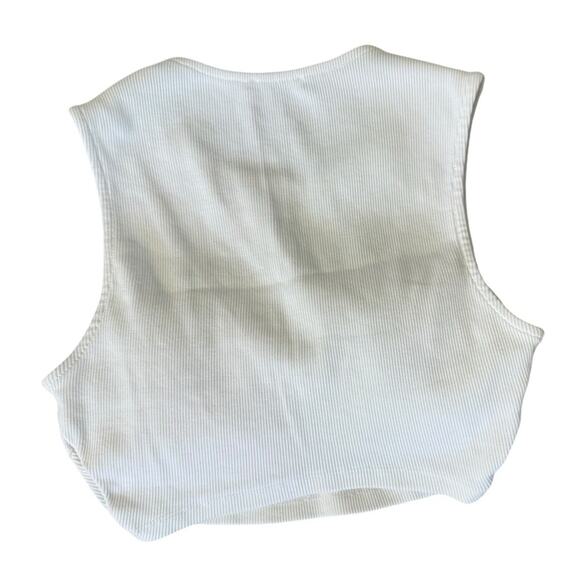 Fashion Bundle Outfit 3D Floral Crop Top Mesh Long Sleeves Satin Ruffle Pants S - Picture 7 of 10